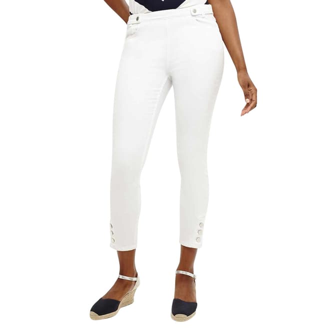 Phase Eight White Caroline Tab Jeans
