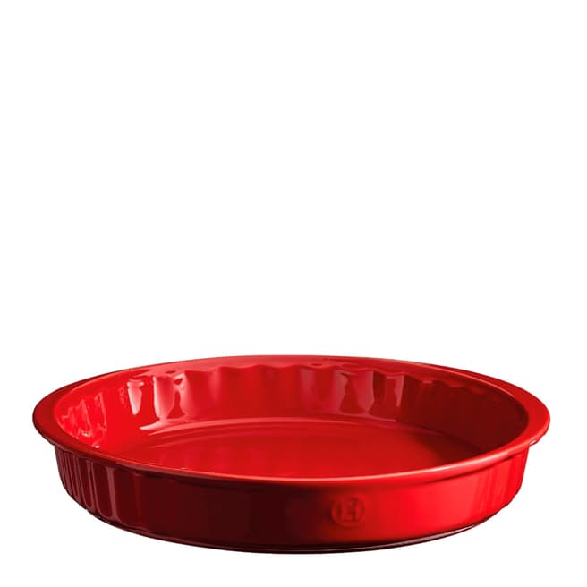 Emile Henry 3 Piece Red Round Tart Dish Set, 30cm