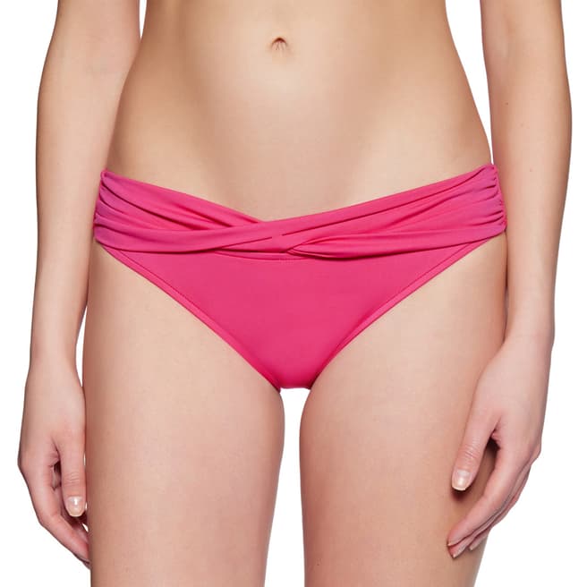 Seafolly Persian Pink Twist Band Hipster Brief