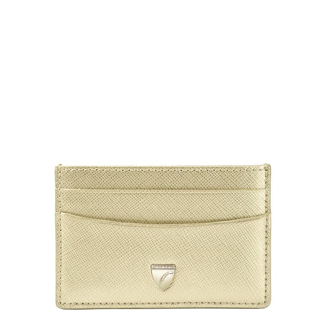 Aspinal of London Gold Slim Card Case