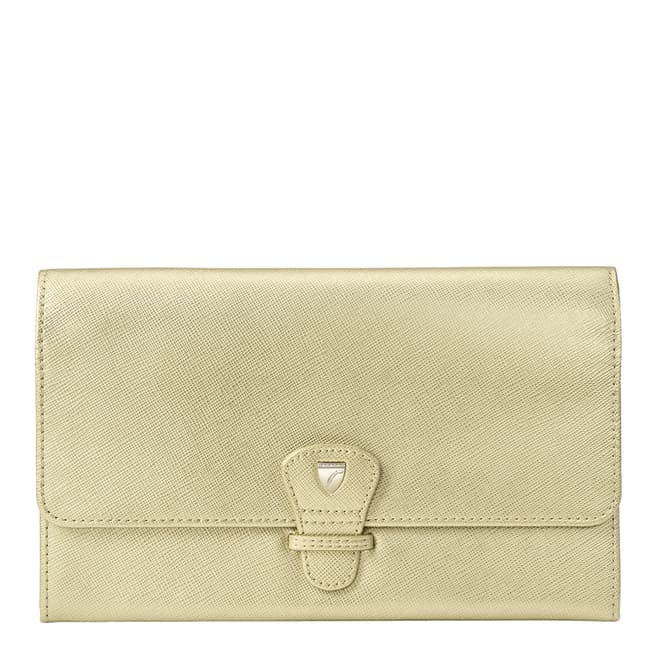 Aspinal of London Gold Classic Travel Wallet