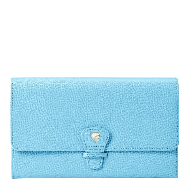 Aspinal of London Bright Blue Classic Travel Wallet
