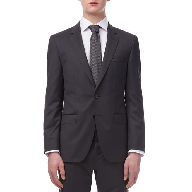 BOSS Charcoal T-Harvers Tailored Wool Suit Jacket