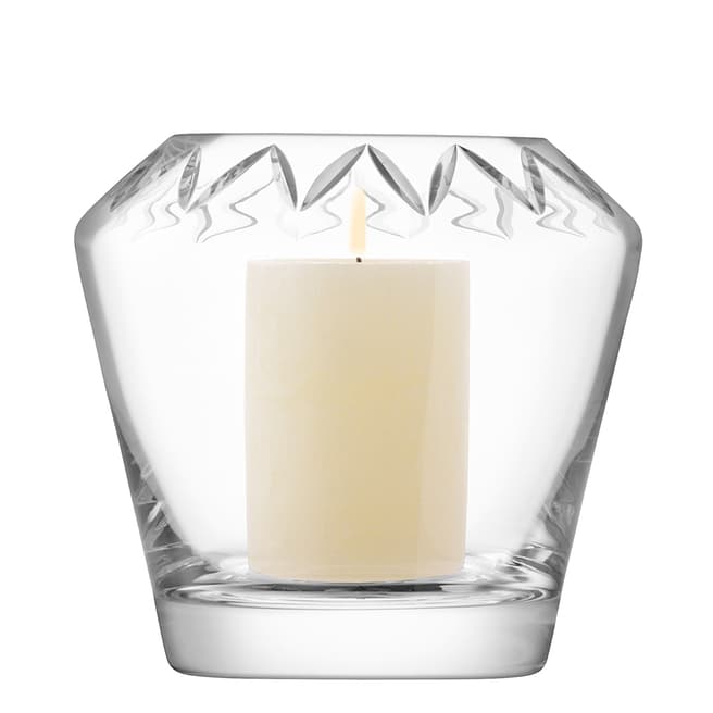 LSA Clear Frieze Lantern/Vase H16.5cm