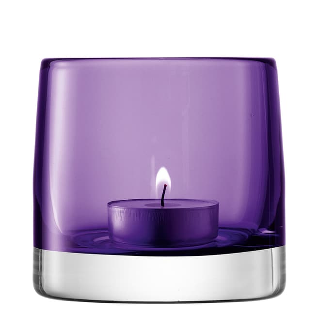 LSA Violet Light Colour Tealight Holder H8.5cm