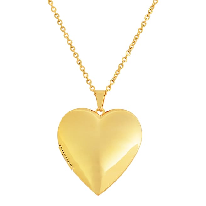 Chloe Collection by Liv Oliver 18K Gold Plated Heart Locket Necklace