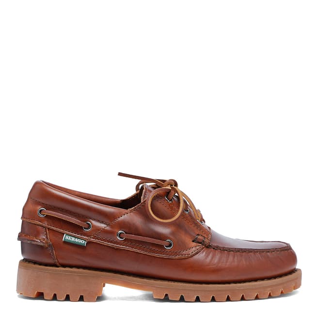 Sebago Brown Acadia Leather Boat Shoes