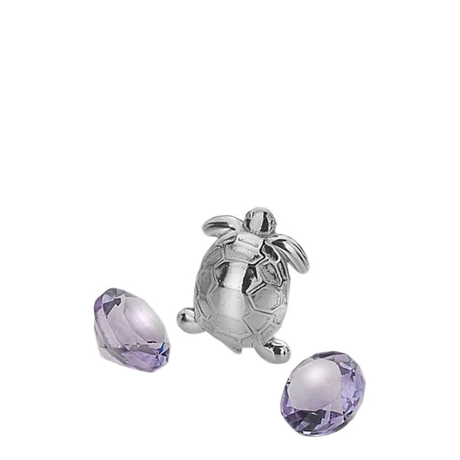 Anais Paris by Hot Diamonds Turtle Charm with Amethyst Cabochons