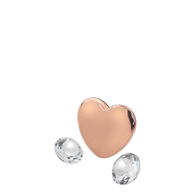 Anais Paris by Hot Diamonds Rose Gold Plated April Charm with White Topaz Cabochons