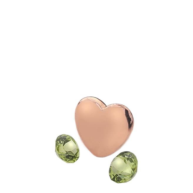 Anais Paris by Hot Diamonds Rose Gold Plated August Charm with Peridot Cabochons