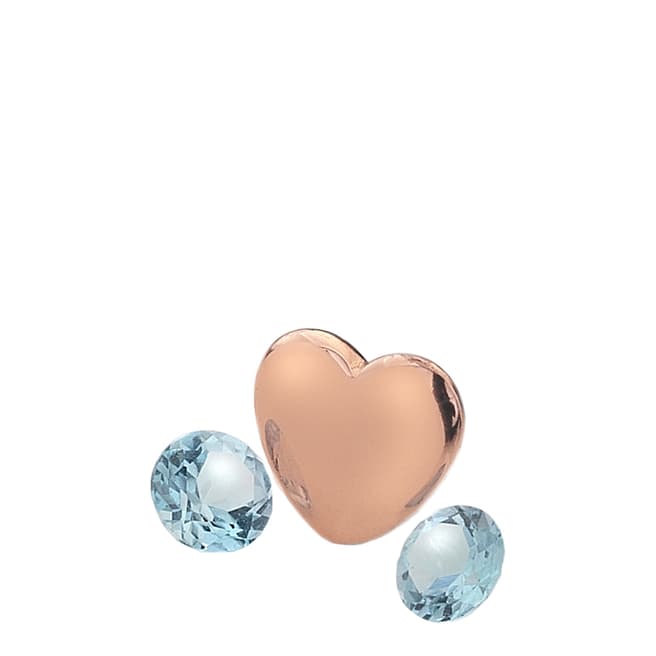 Anais Paris by Hot Diamonds Rose Gold Plated December Charm with Blue Topaz Cabochons