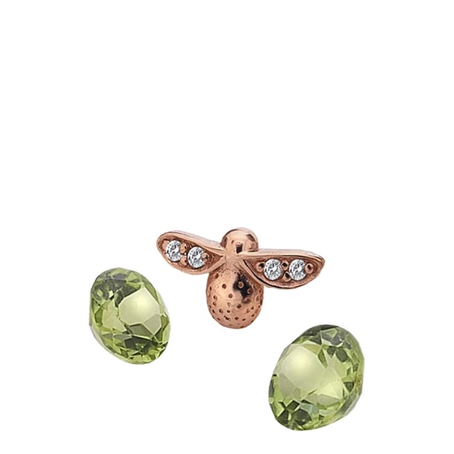 Anais Paris by Hot Diamonds Rose Gold Plated Bee Charm with Peridot Cabochons