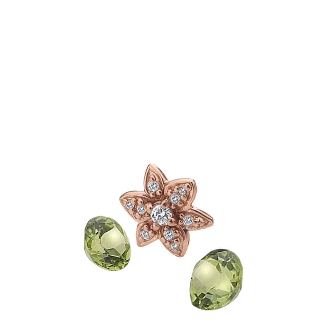 Anais Paris by Hot Diamonds Rose Gold Plated Flower Charm with Peridot Cabochons