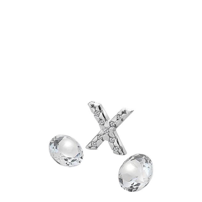 Anais Paris by Hot Diamonds Silver Letter X Charm with White Topaz Cabochons
