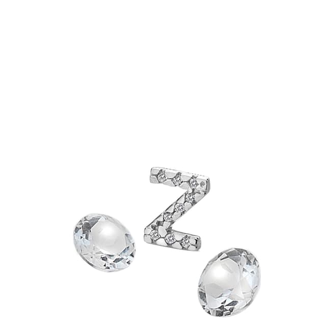 Anais Paris by Hot Diamonds Silver Letter Z Charm with White Topaz Cabochons
