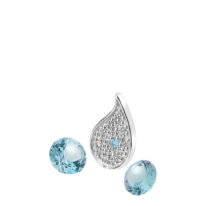 Anais Paris by Hot Diamonds Silver Blue Topaz Stones Water Silver Charm