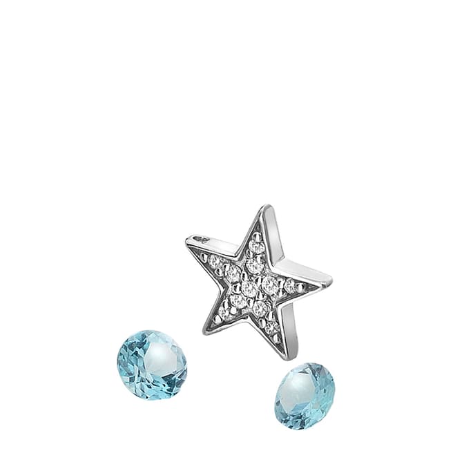 Anais Paris by Hot Diamonds Silver Blue Topaz Stones Star Charm