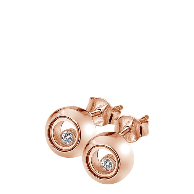Anais Paris by Hot Diamonds Rose Gold Floating Circle Earrings
