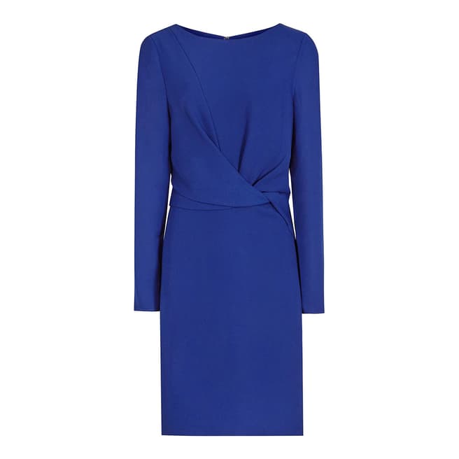 Reiss Blue Elle Knotted Dress