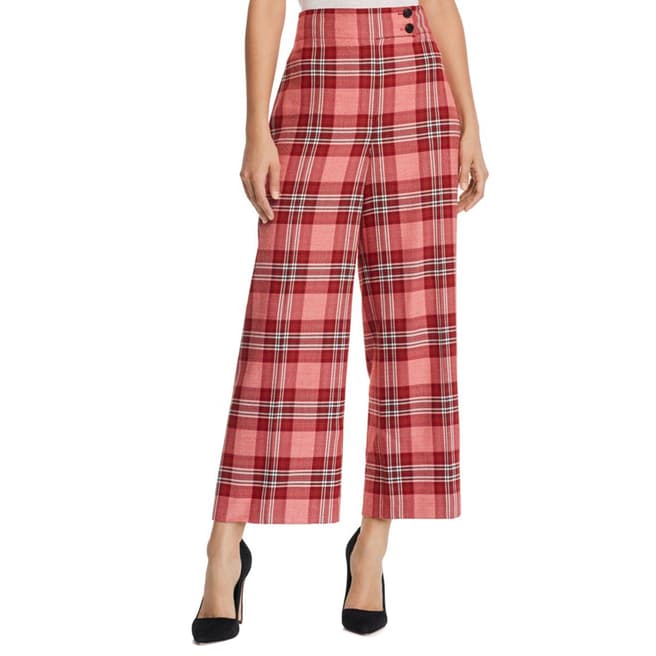 WHISTLES Red Check Cara Trousers