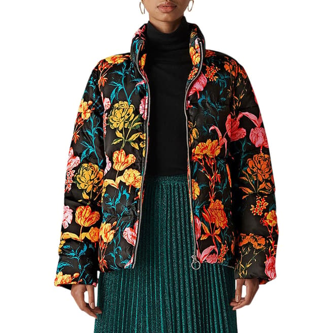 WHISTLES Multi Floral Printed Puffer