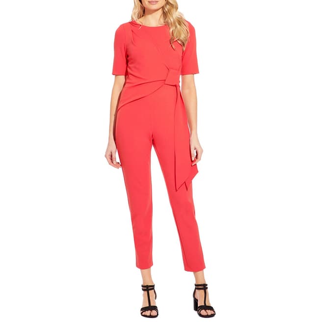 Adrianna Papell KNIT CREPE TIE JUMPSUIT