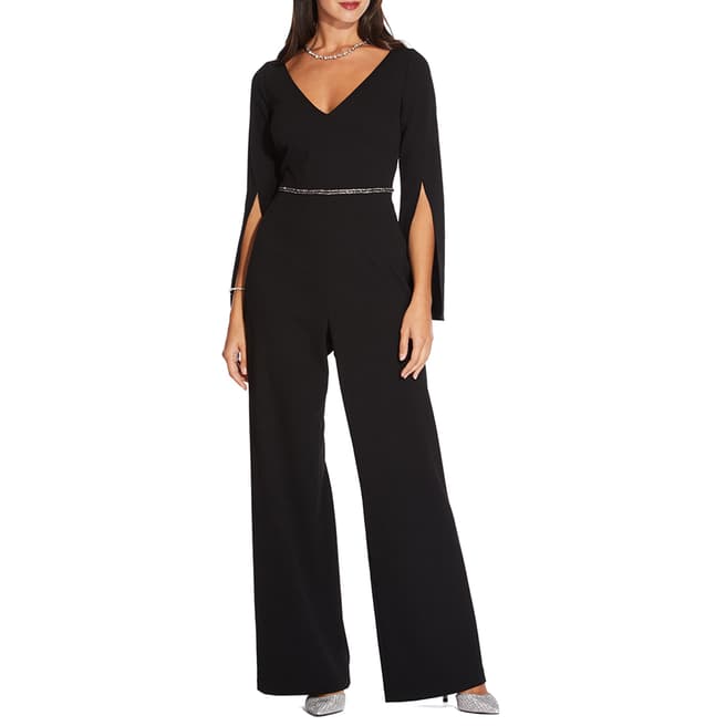 Adrianna Papell LONG CREPE JUMPSUIT