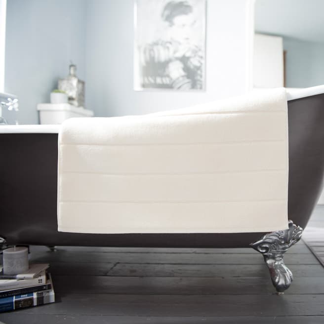 Deyongs Spa 55x90cm Combed Cotton Bath Mat, Cream