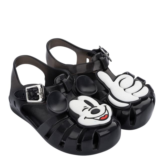 Mini Melissa Black Mickey Mini Aranha Disney Fun Sandals