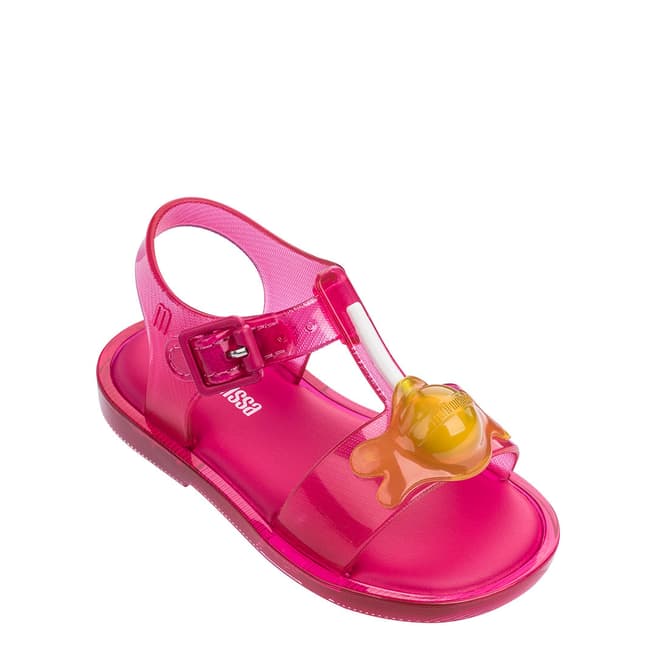 Mini Melissa Pink Contrast Mini Mar Lollypop Sandals