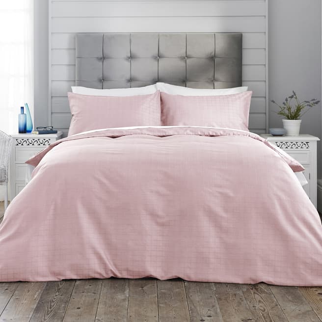 The Lyndon Company Port William Double Duvet Cover Set, Pink