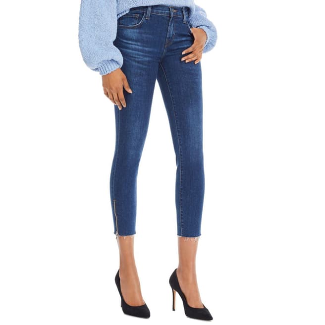 J Brand Mid Blue 835 Crop Skinny Stretch Jeans