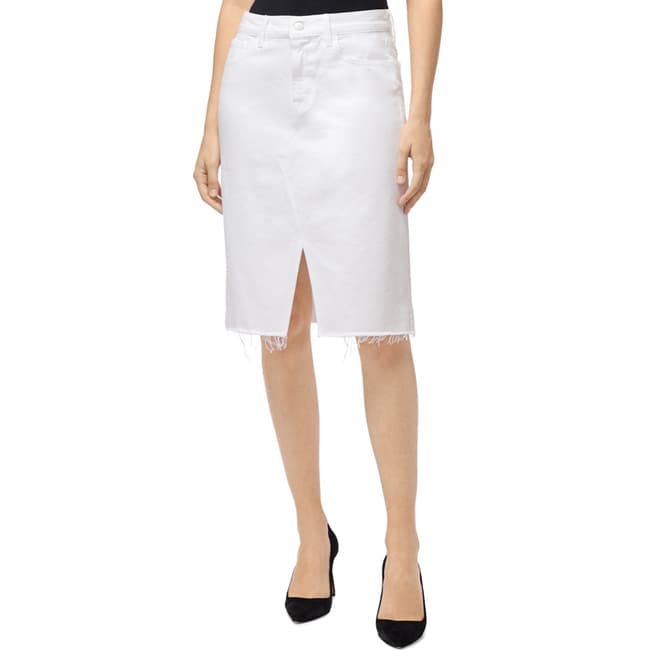 J Brand White Trystan Cotton Stretch Skirt