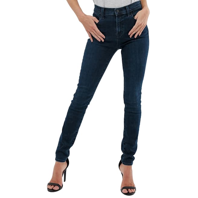 J Brand Indigo Maria High Rise Skinny Stretch Jeans