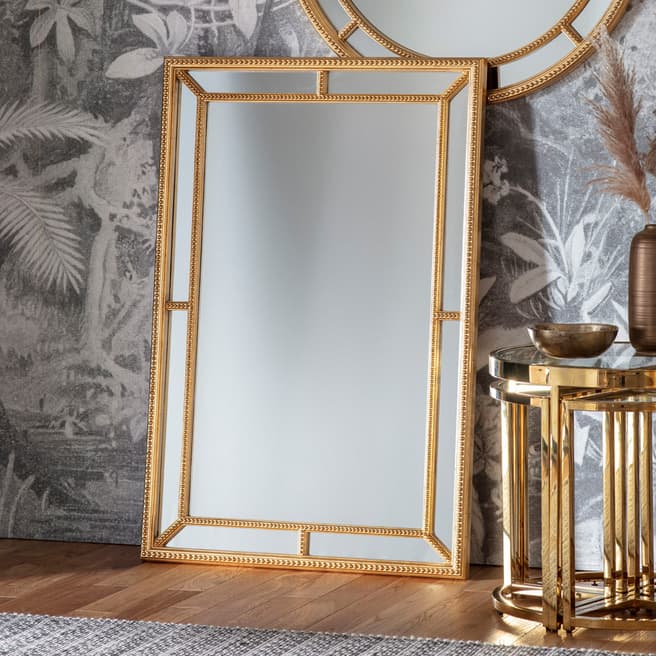 Gallery Living Stanley Rectangle Mirror Gold 1210x800mm