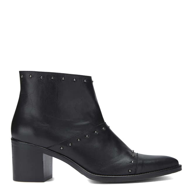 Mint Velvet Siena Black Studded Boot