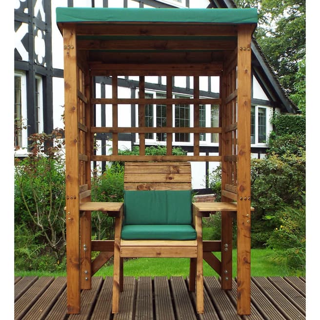 Charles Taylor Wentworth Single Arbour with Green Cushions