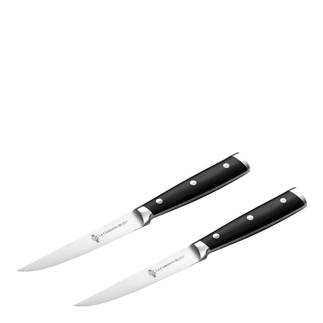 Le Cordon Bleu 2 Stainless Steel Steak Knives, 11.4cm