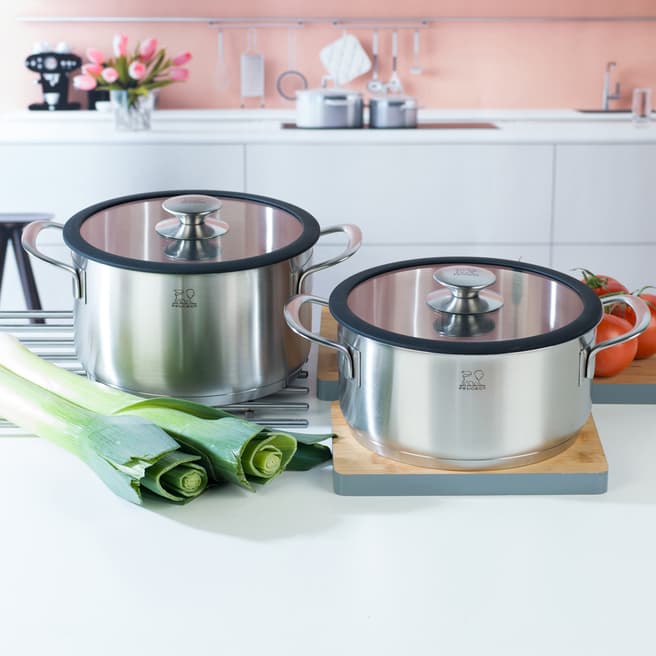 Peugeot 2 Piece Stainless Steel Casserole Pot & Cooking Pot Set