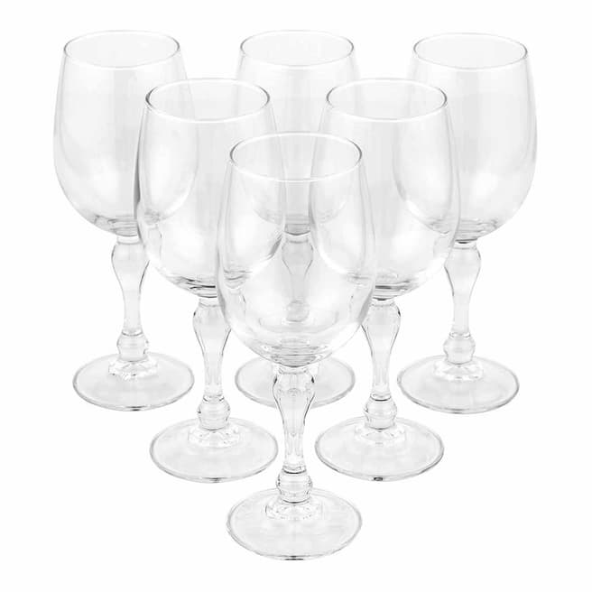 Luminarc Set of 6 Charms Medium Wine Glasses, 260ml