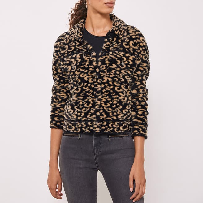 Mint Velvet Leopard Print Knitted Jacket
