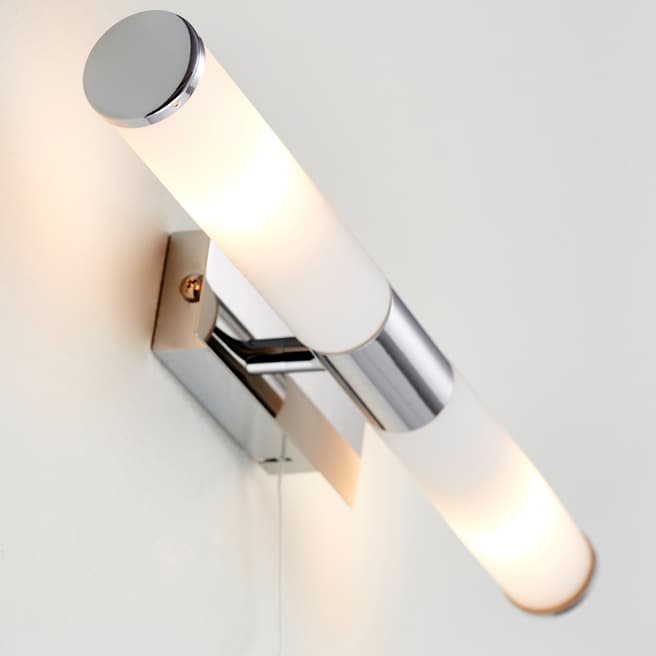 Endon Lighting Chrome Romford Double Wall Bathroom Light