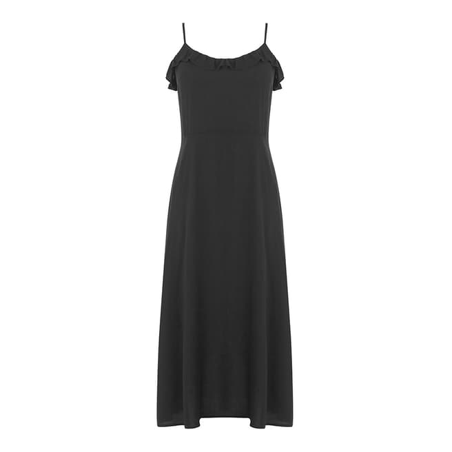 Warehouse Black Frill Detail Cami Dress