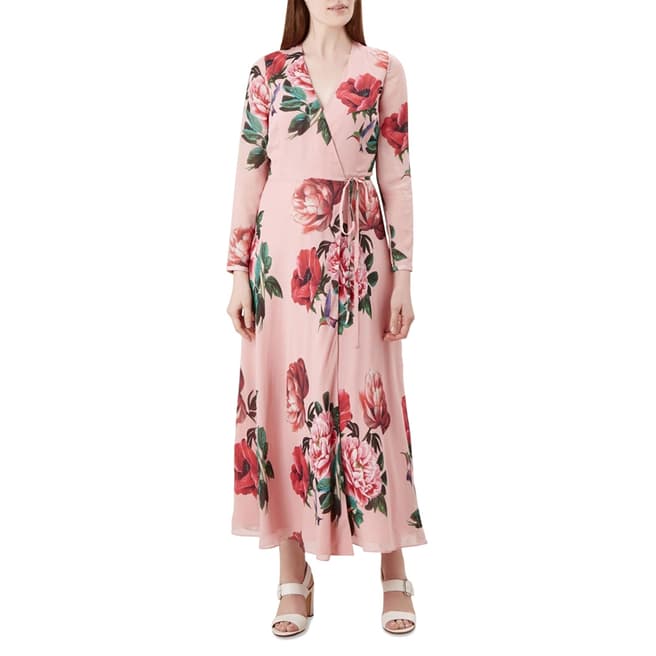 Hobbs London Pink Emery Floral Silk Dress