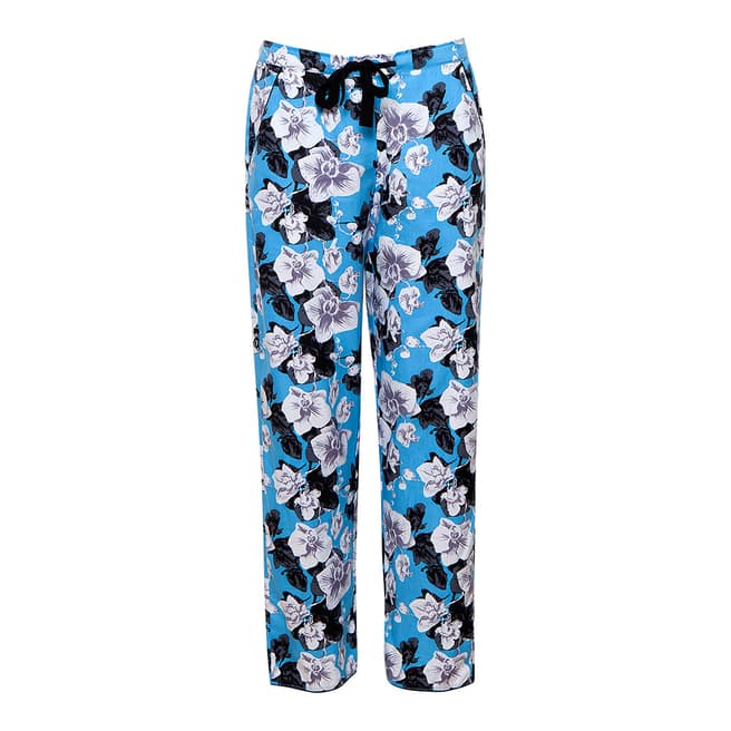 Cyberjammies Blue Multi Milly Woven Floral Print Pyjama Pant