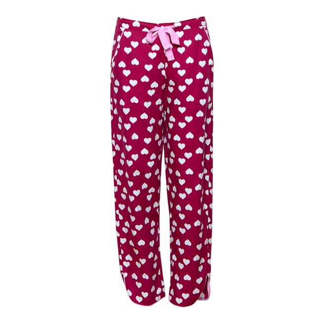 Cyberjammies Pink Susie Woven Heart Print Pyjama Pant