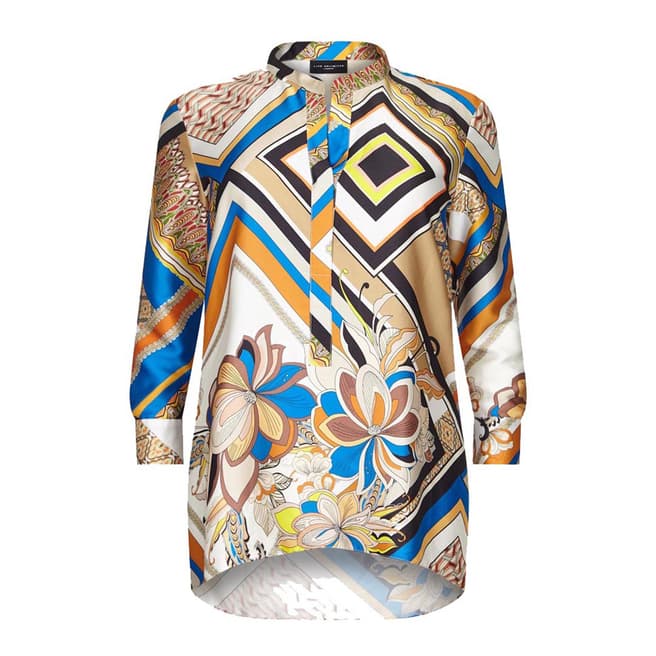 Live Unlimited Blue Abstract Print Shirt