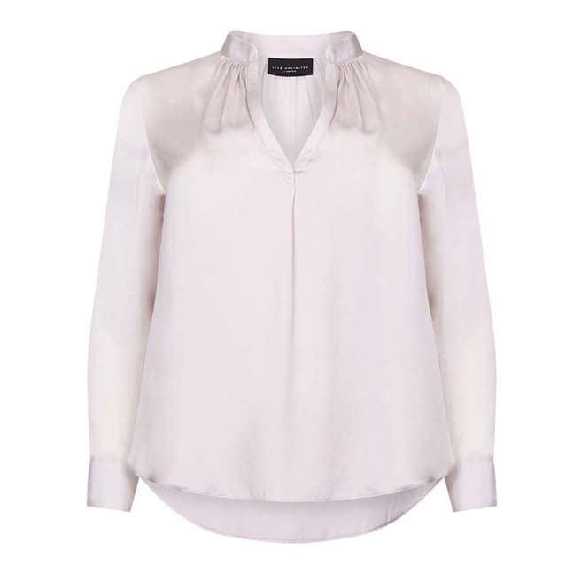 Live Unlimited Ivory Relaxed Satin Shirt