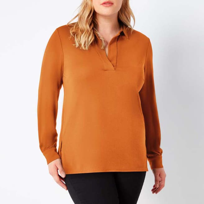 Live Unlimited Mustard French Crepe Blouse
