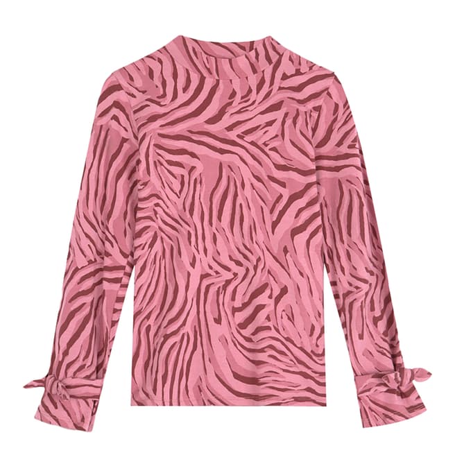 Mint Velvet Pink Zebra Print Jersey Top